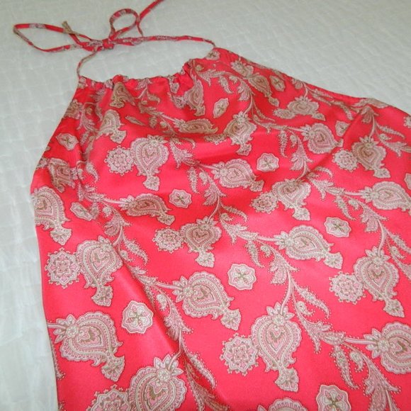 GAP Salmon Pink Silk Halter Dress , size 2 - Picture 3 of 12